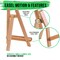 10.5" Small Wooden Tabletop Easel (6 Pack) for Painting and Display Stand - A-Frame Table Top Easel, Canvas Holder
